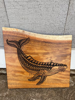 “Whale” on Koa Wall Art
