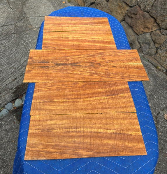 Curly Koa Baritone 6 piece ukulele set