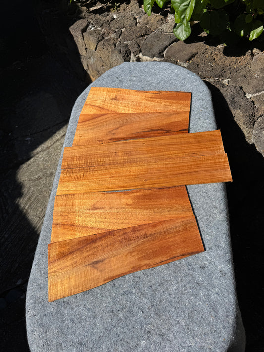 “The Fugue” 6 piece 4A curly koa concert ukulele set