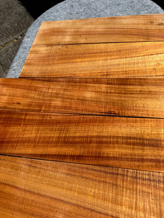 “The Gigue” 6 piece 4A curly koa concert ukulele set