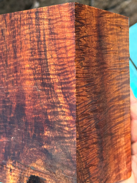 Premium Curly Koa turning blank 5.5”x3 1/4”x3 1/4”