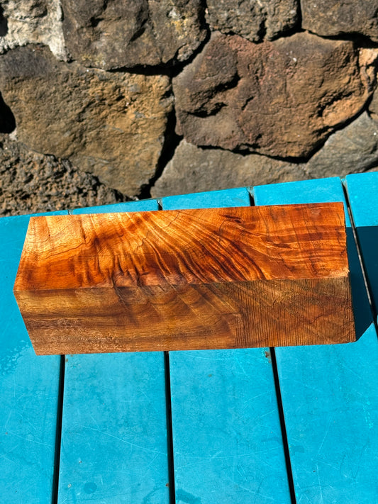 Curly Koa Ukulele Neck Blank ( 11.5” x 3.5” x 3.5”)