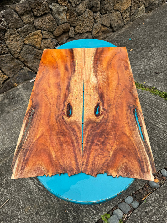 Premium Koa Bookmatched Guitar/Tenor Ukulele top set