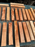 Queensland Maple pen blanks 6”x1”x1”