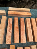 Queensland Maple pen blanks 6”x1”x1”