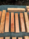 Queensland Maple pen blanks 6”x1”x1”