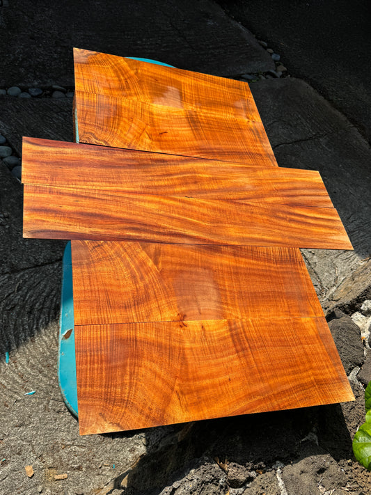 Premium Curly Koa 6 piece Jumbo Guitar set