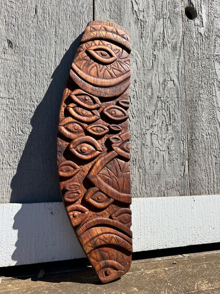 Hand-made Carving on Curly Koa
