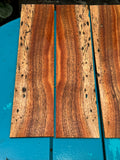 Bookmatched curly Koa 6@13.5”x3 1-4”x4mm