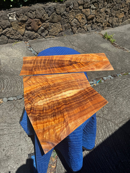 3A Curly Koa Jumbo Guitar 4 piece set