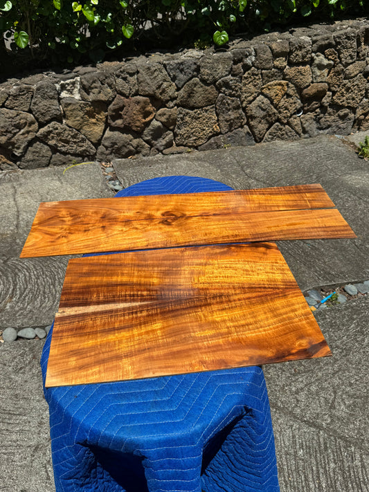 Curly Koa Jumbo Guitar 4 piece set