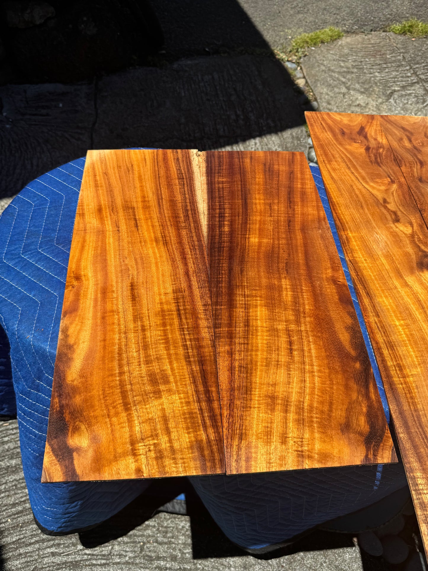 Curly Koa Jumbo Guitar 4 piece set