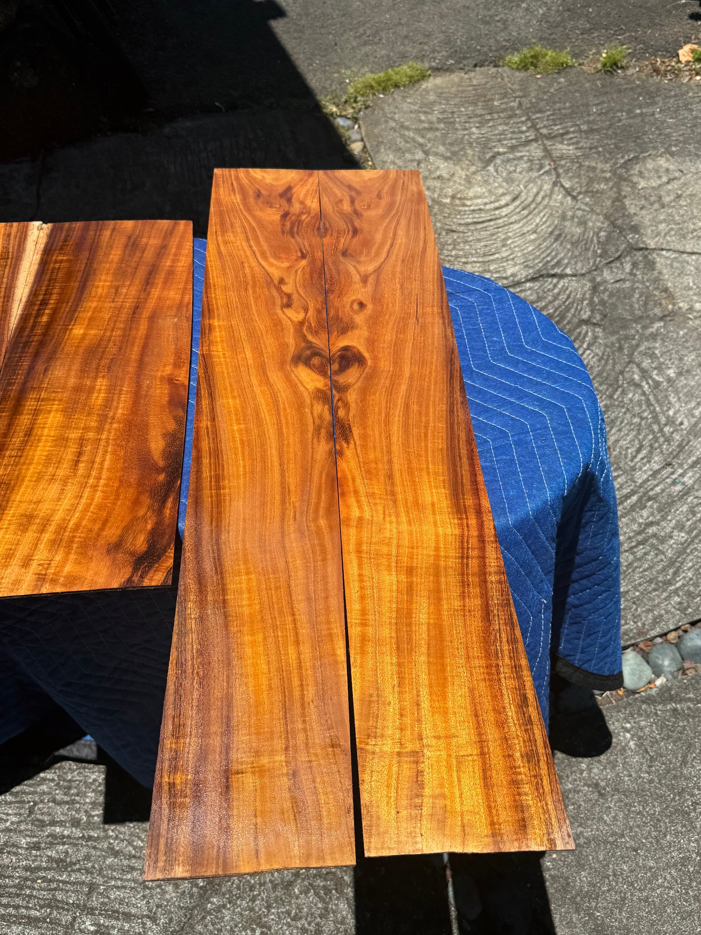 Curly Koa Jumbo Guitar 4 piece set
