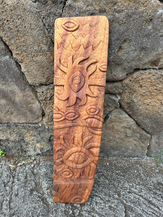 Koa Wood Carving Wall Hanging Art
