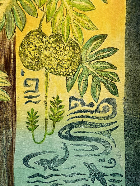 “Tree of Life” Block Print Wall Hang on canvas