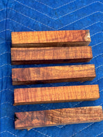 Curly Koa Pen Blanks 5@6”x1”x1”
