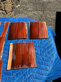 18 pieces of reclaimed Milo wood 4mm thin by 5” long by 1.5-5” wide