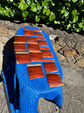 18 pieces of reclaimed Milo wood 4mm thin by 5” long by 1.5-5” wide