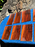 10 pieces of reclaimed Milo wood 4mm thin by 8” long by 4-5” wide