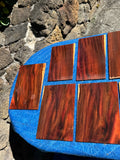 10 pieces of reclaimed Milo wood 4mm thin by 7-8.5” long by 4 1/4-5.5” wide
