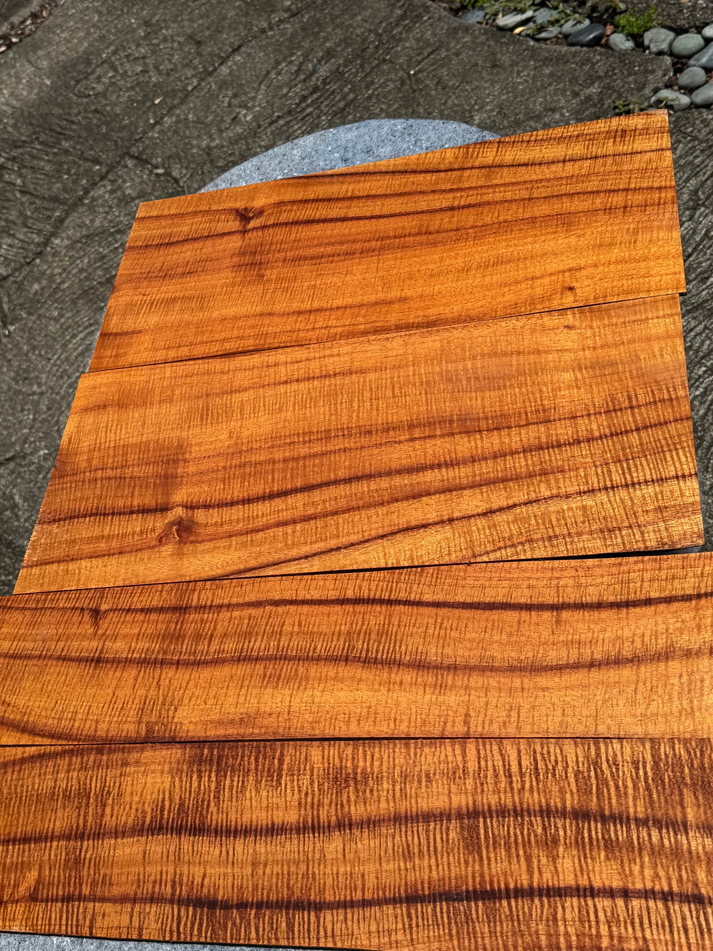 4A Tiger Lily Curly Koa jumbo Guitar 4 piece set