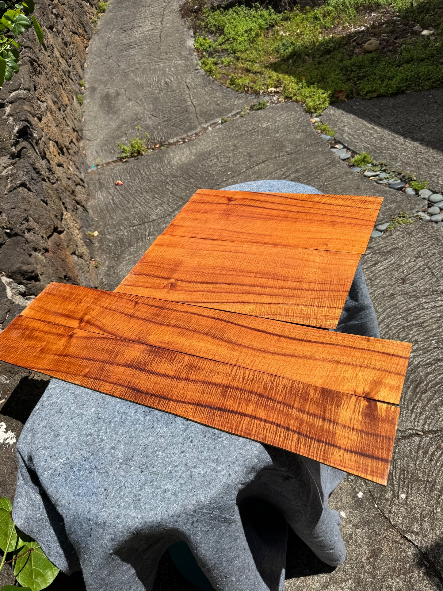 4A Tiger Lily Curly Koa jumbo Guitar 4 piece set