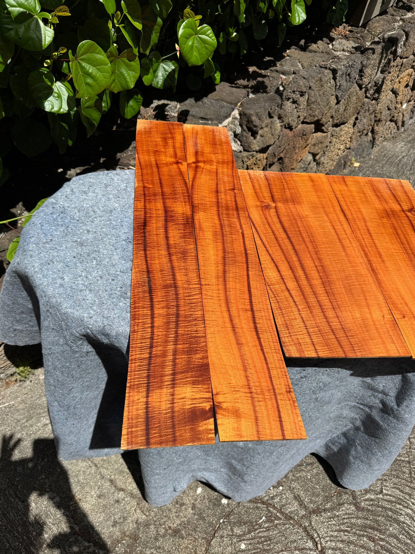 4A Tiger Lily Curly Koa jumbo Guitar 4 piece set