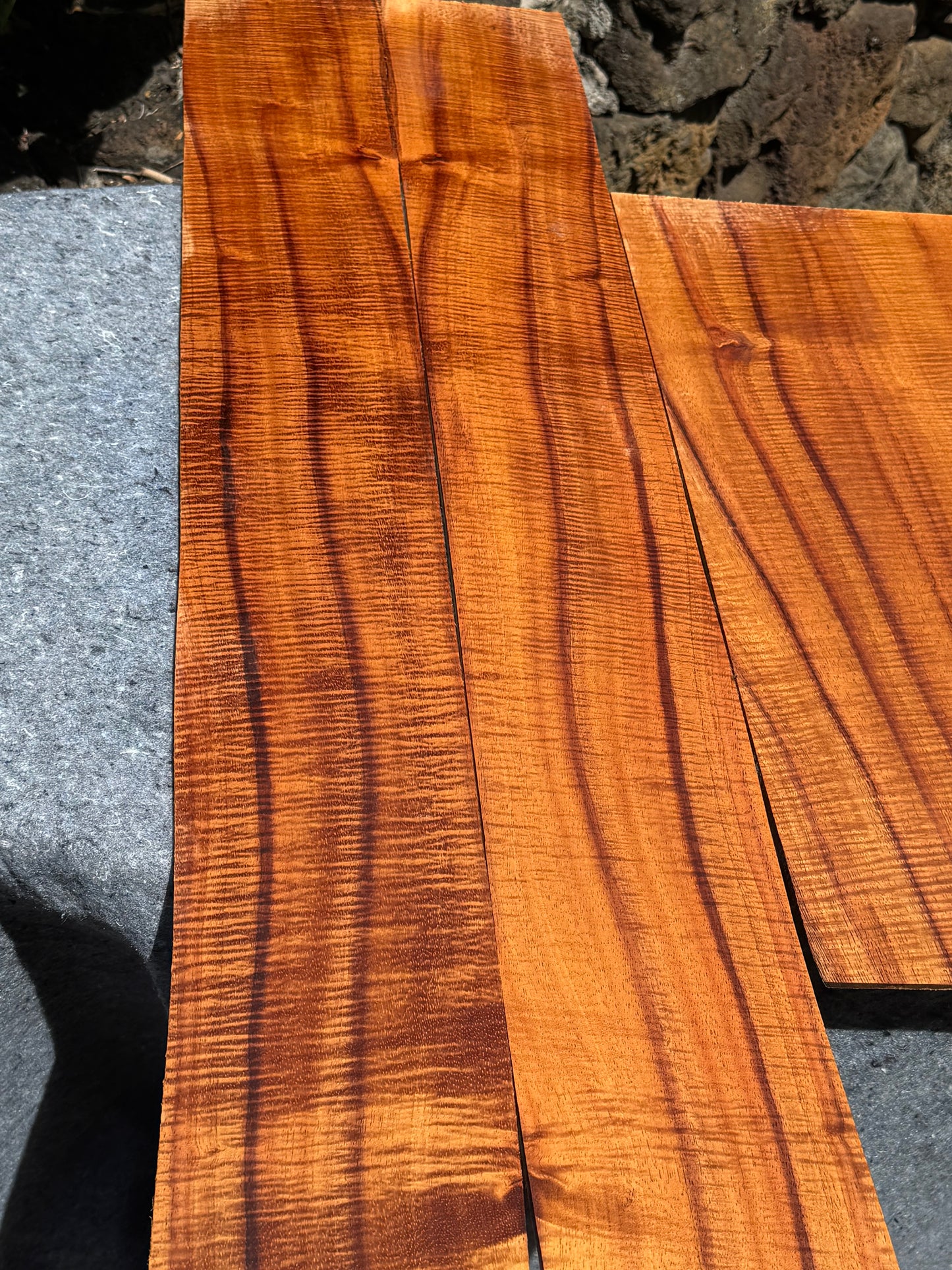 4A Tiger Lily Curly Koa jumbo Guitar 4 piece set
