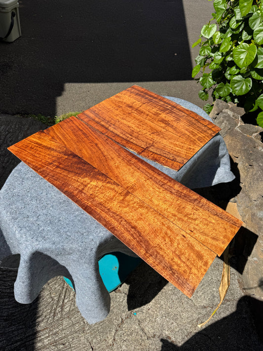 3A Curly Koa Jumbo Guitar 4 piece set