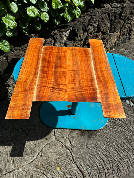 Curly Koa Jumbo Guitar 4 piece set
