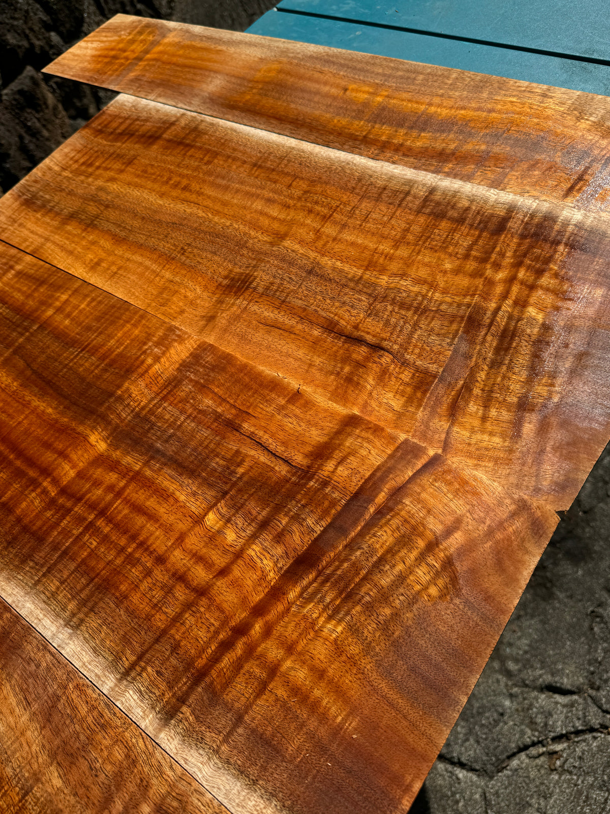 Curly Koa Jumbo Guitar 4 piece set