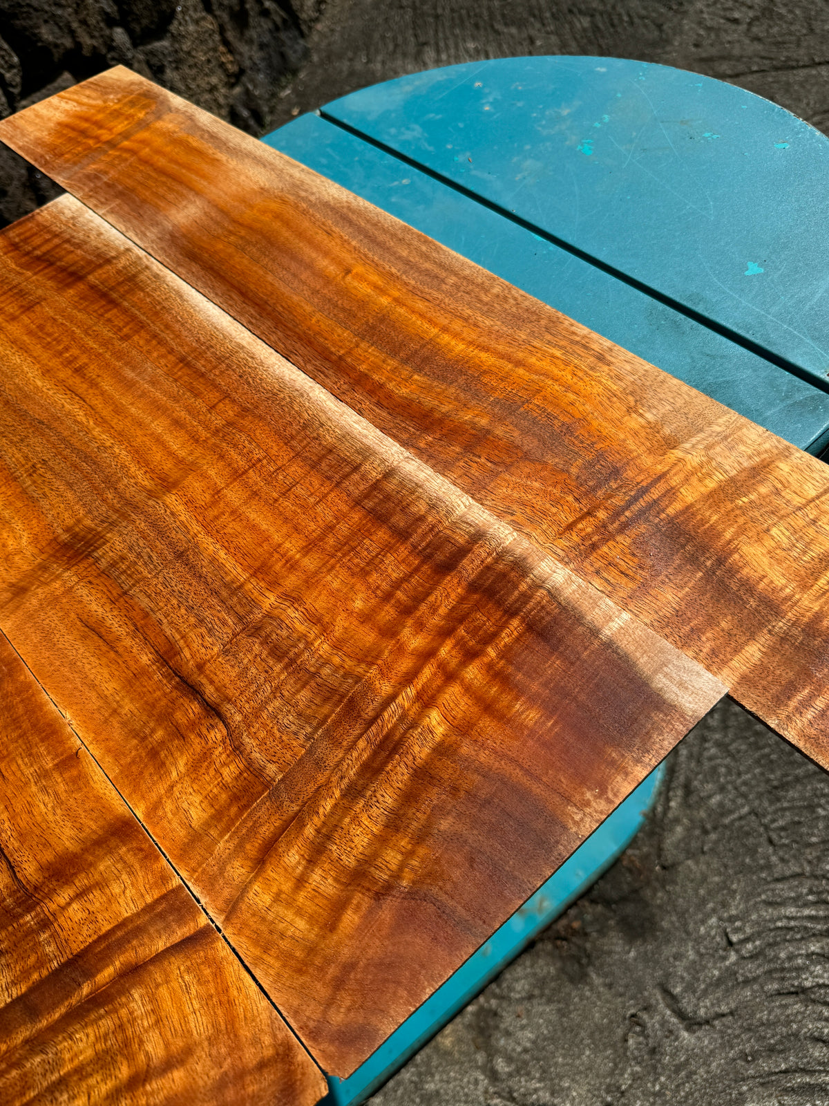 Curly Koa Jumbo Guitar 4 piece set
