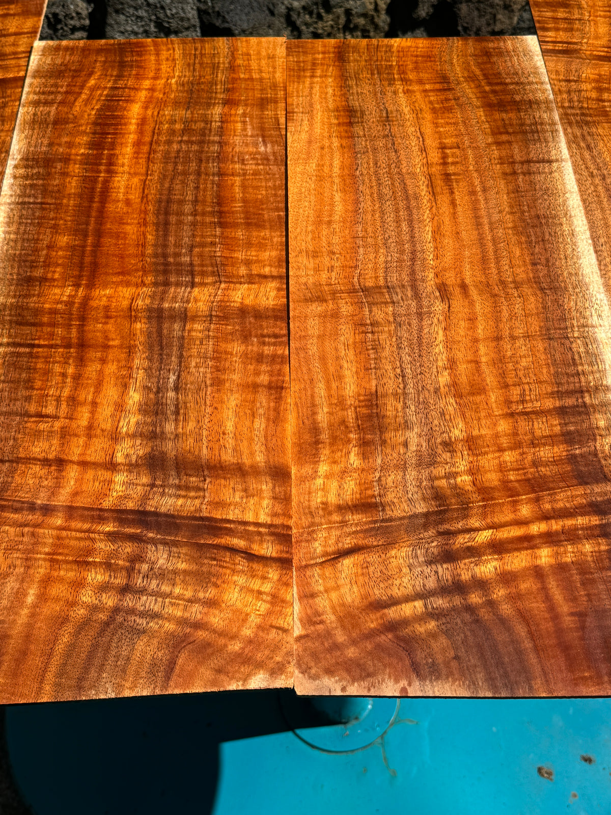 Curly Koa Jumbo Guitar 4 piece set
