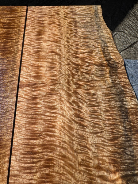 “The Clapton” Curly Mango Electric Guitar Carved Drop Top 2@26”x7-8.5”x7/16 (10mm)”