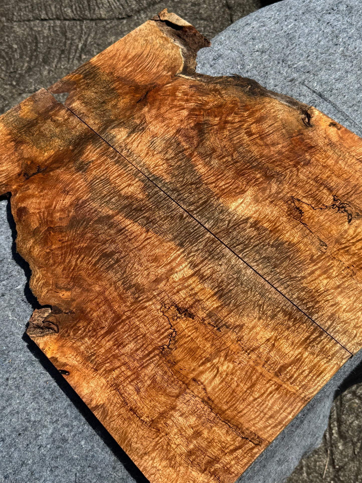 “The Cobain” Curly Mango Electric Guitar Carved Drop Top 2@23”x10”x7/16 (10mm)”