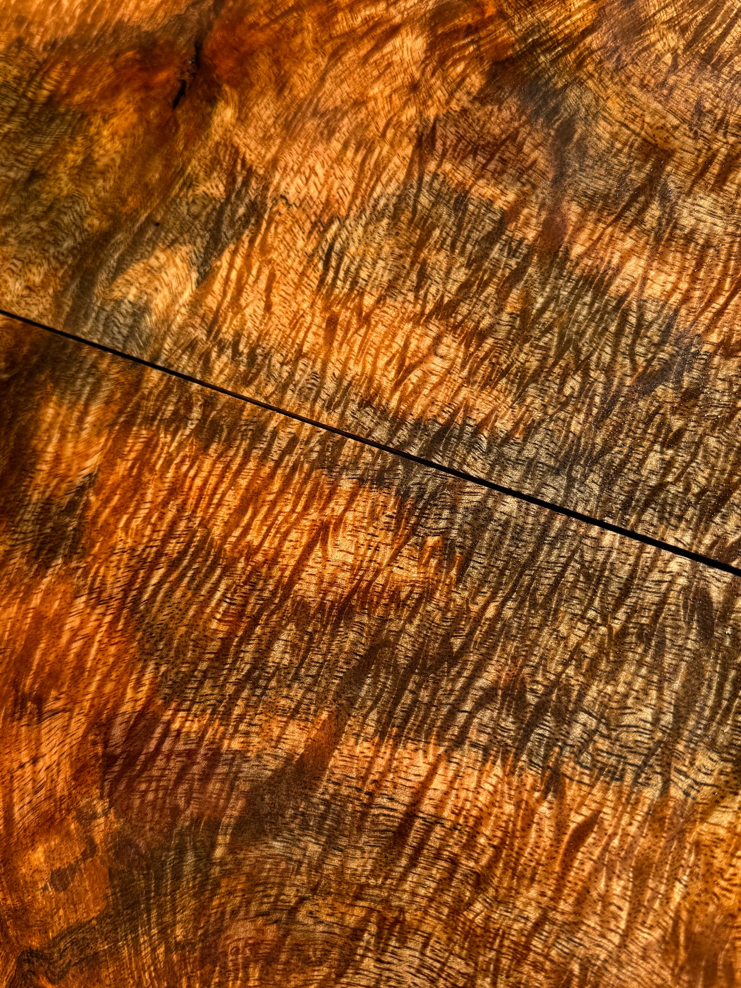 “The Cobain” Curly Mango Electric Guitar Carved Drop Top 2@23”x10”x7/16 (10mm)”