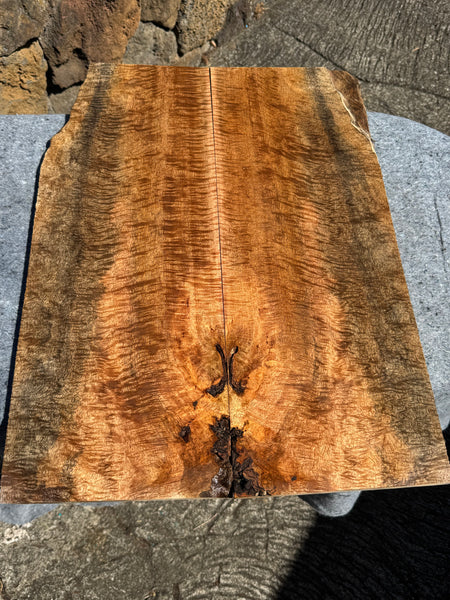 “The Santana” Curly Mango Electric Guitar Carved Drop Top 2@26 1/4”x9 7/8”x7/16 (10mm)”