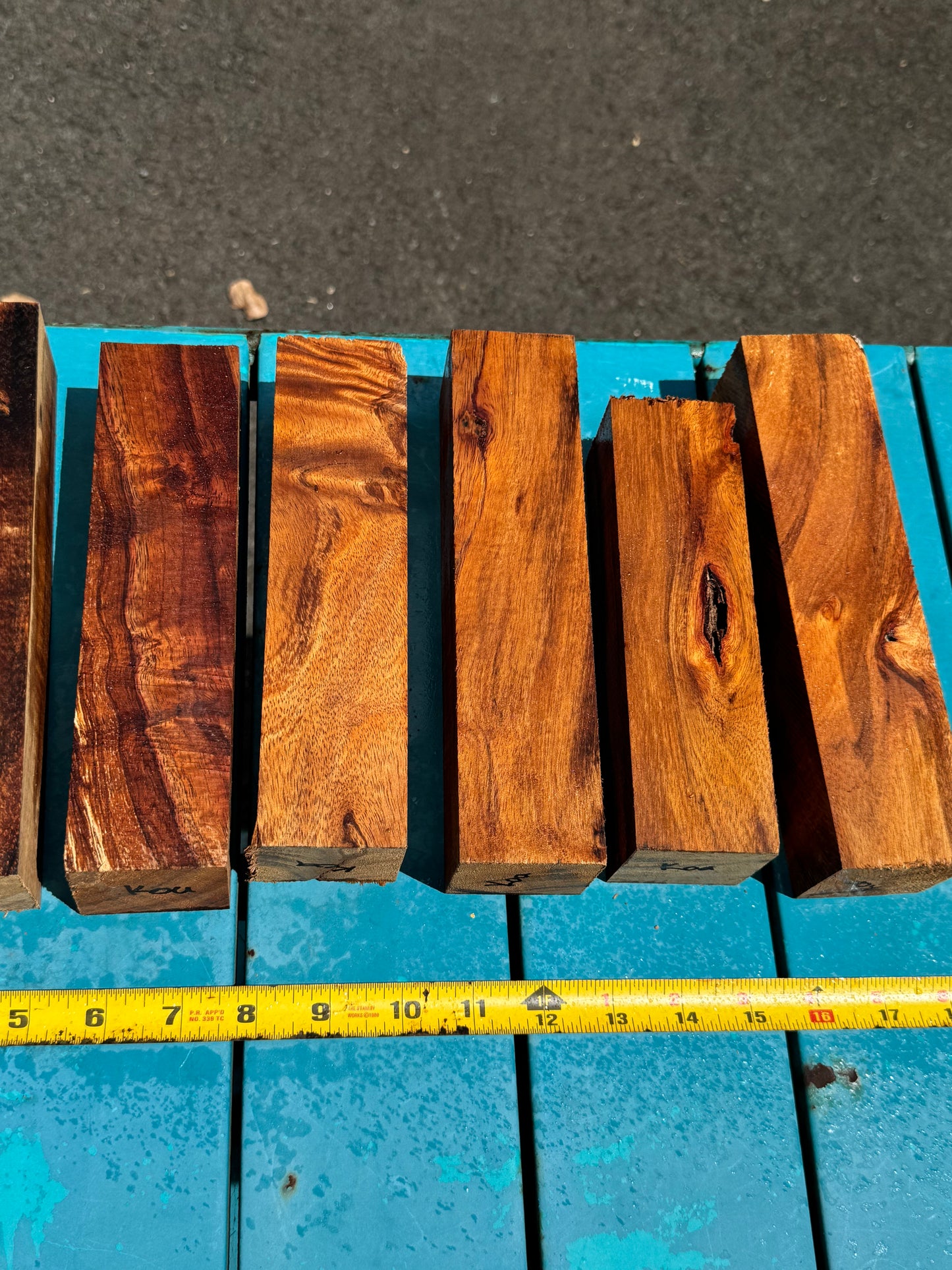 Figured Koa Turning Blank 7-8”x2”x2”