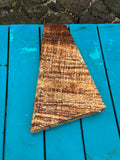 Premium Spalted Rustic Curly Koa wood 12”x3-7”x1 1/4”