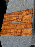 Premium Curly Koa 4 pieces 19”x3 1/4”x4mm Tenor Ukulele Sides