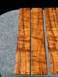 Premium Curly Koa 4 pieces 19”x3 1/4”x4mm Tenor Ukulele Sides