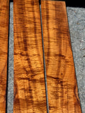 Premium Curly Koa 4 pieces 19”x3 1/4”x4mm Tenor Ukulele Sides