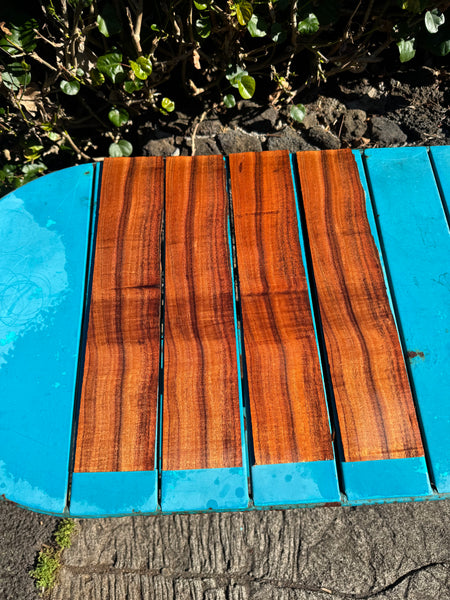 Figured Koa Finger Boards 17”x3 3/8”x4mm