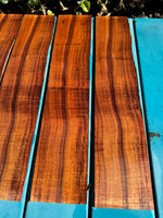 Figured Koa Finger Boards 17”x3 3/8”x4mm