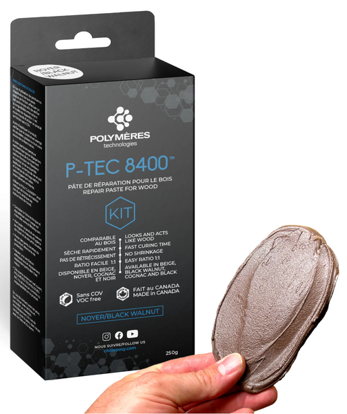 P-TEC 8400 Wood Repair Paste (Black Walnut)