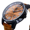 The Surfrider Koa Wood Watch -Black/ Black Silicone