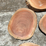 Live edge African Mahogany rounds 17”x11”x1.5”