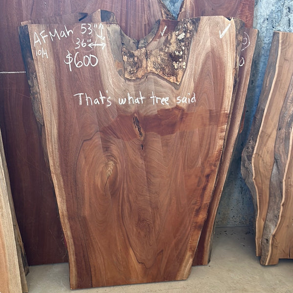 African Mahogany 53”x36”x2.5”