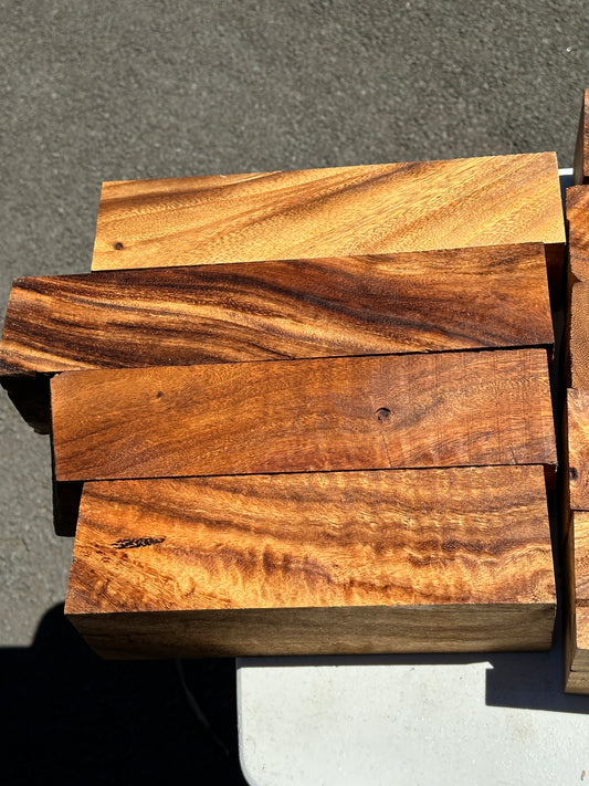 Curly Figured Monkey Pod turning blanks Large