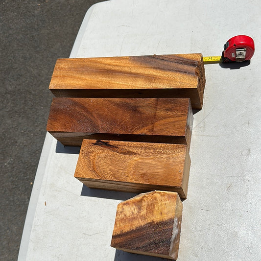 Reclaimed Monkey Pod turning blanks 4@3-12”x3”x3”